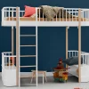 Oliver Furniture Hochbett Wood Original Weiß/Eiche - Leiter vorne Hot