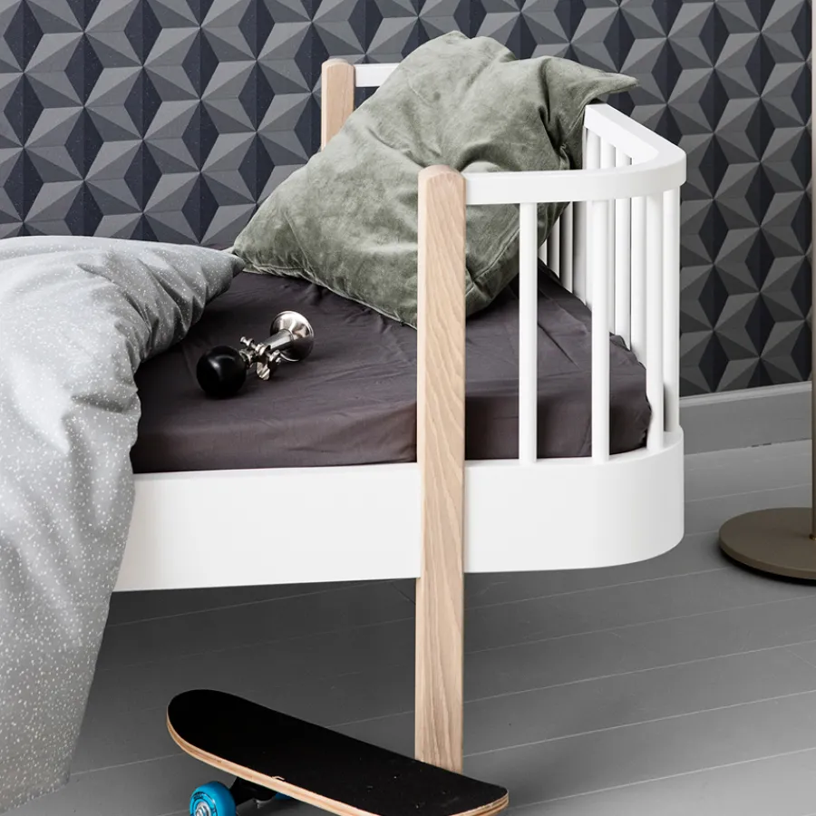 Oliver Furniture Junior- und Kinderbett Wood Original Weiß/Eiche New