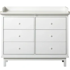 Oliver Furniture Seaside Wickelplatte für Kommode 6 Schubladen Weiß Outlet