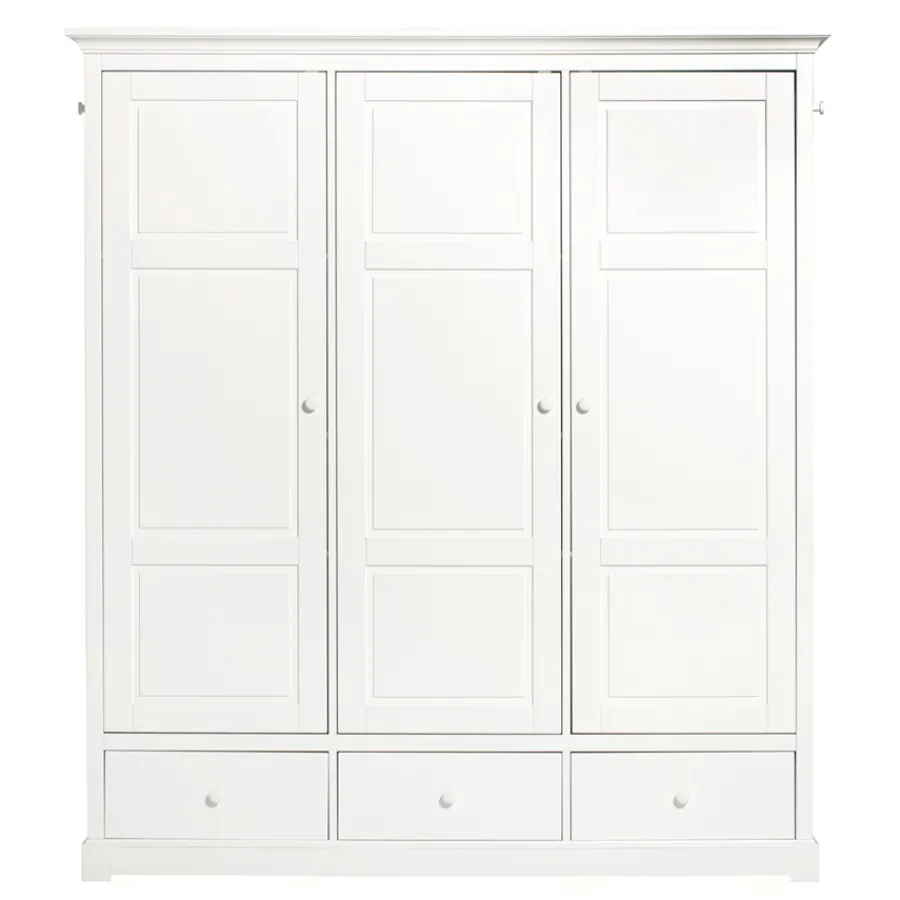 Oliver Furniture 3-türiger Kleiderschrank Weiß Hoch - Sofort Lieferbar! Sale