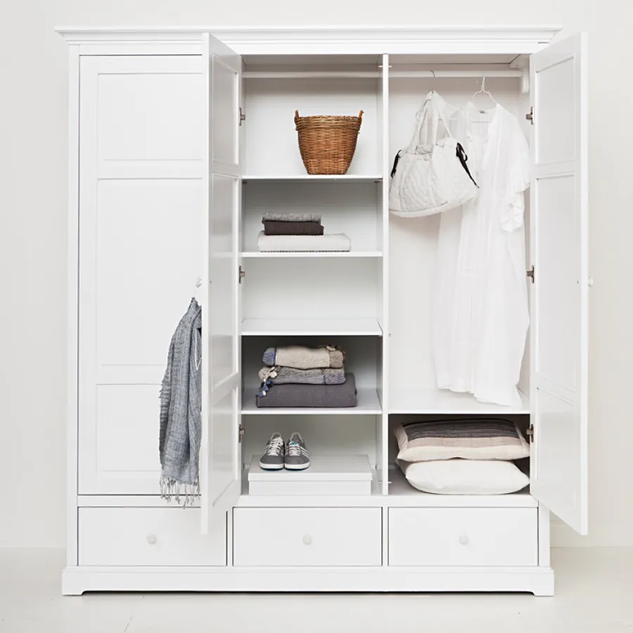 Oliver Furniture 3-türiger Kleiderschrank Weiß Hoch - Sofort Lieferbar! Sale