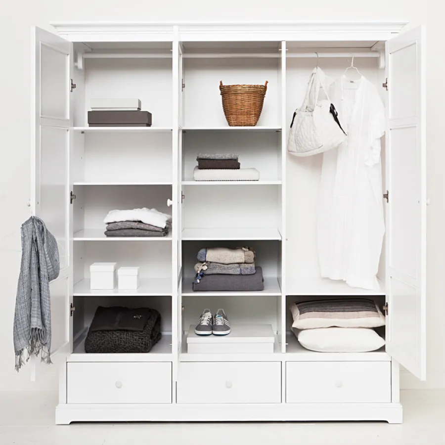 Oliver Furniture 3-türiger Kleiderschrank Weiß Hoch - Sofort Lieferbar! Sale
