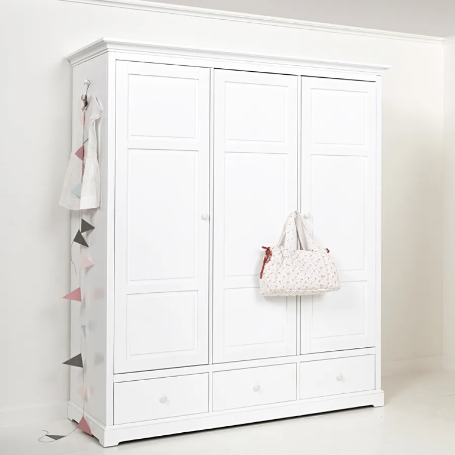 Oliver Furniture 3-türiger Kleiderschrank Weiß Hoch - Sofort Lieferbar! Sale