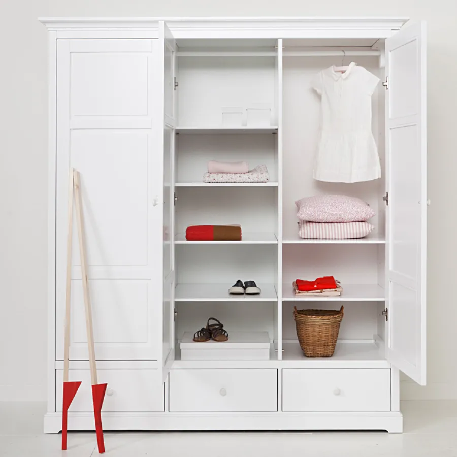 Oliver Furniture 3-türiger Kleiderschrank Weiß Hoch - Sofort Lieferbar! Sale
