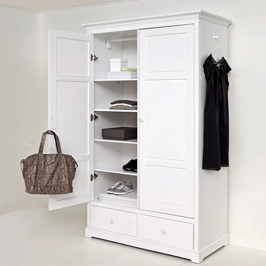 Oliver Furniture 2-türiger Kleiderschrank Weiß Hoch New