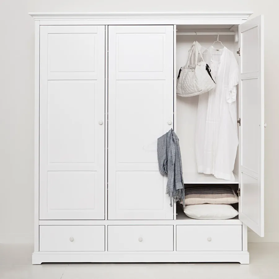 Oliver Furniture 3-türiger Kleiderschrank Weiß Hoch - Sofort Lieferbar! Sale