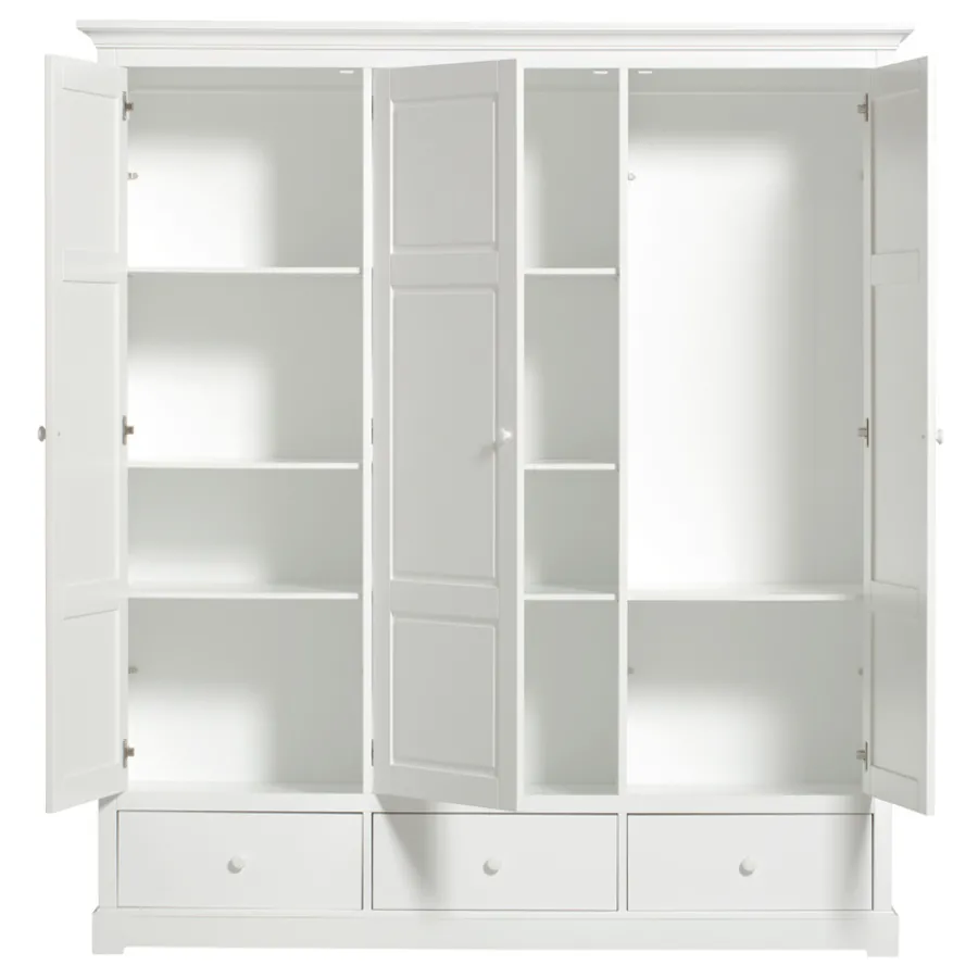 Oliver Furniture 3-türiger Kleiderschrank Weiß Hoch - Sofort Lieferbar! Sale