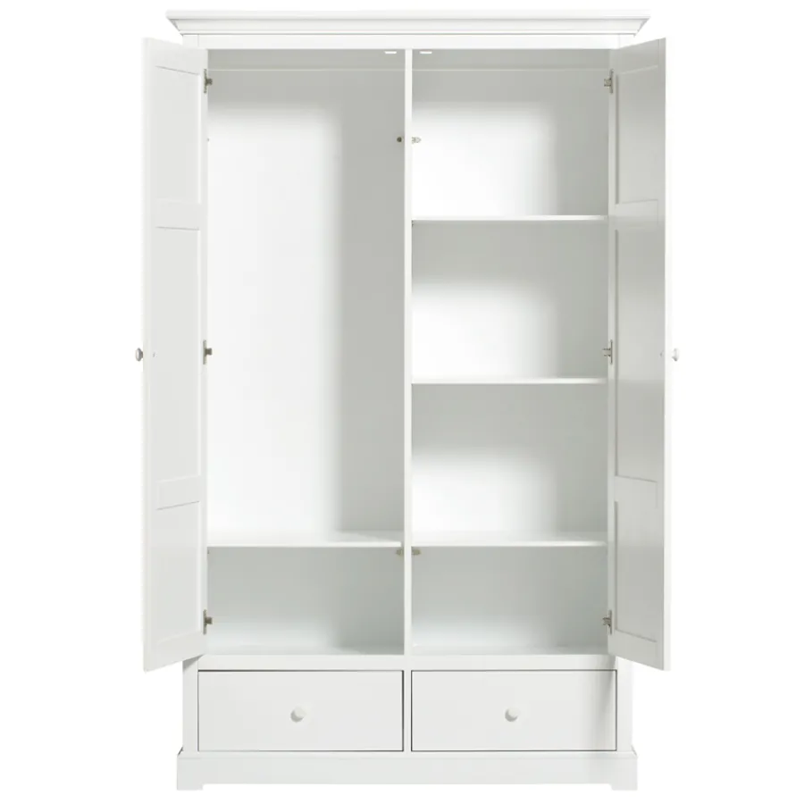 Oliver Furniture 2-türiger Kleiderschrank Weiß Hoch New