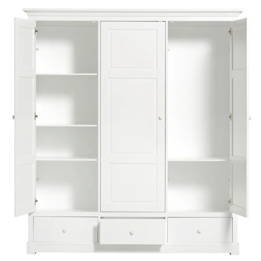 Oliver Furniture 3-türiger Kleiderschrank Weiß Hoch - Sofort Lieferbar! Sale