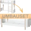 Oliver Furniture Umbauset Wood Mini+ halbhohes Hochbett zum Juniorbett Weiß/Eiche Fashion