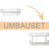 Oliver Furniture Umbauset Wood Original Bettsofa zum halbhohen Etagenbett weiß Sale