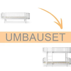 Oliver Furniture Umbauset Wood Original Bettsofa zum halbhohen Etagenbett weiß Sale