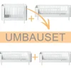 Oliver Furniture Umbauset Wood Mini+ Basic und Geschwisterset zu 2 Juniorbetten Weiß Clearance