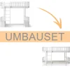 Oliver Furniture Umbauset Wood Original Hochbett zum halbhohen Etagenbett weiß Outlet