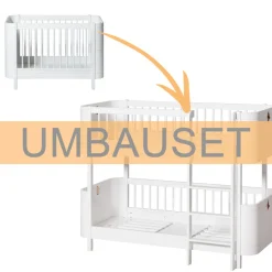 Oliver Furniture Umbauset Wood Mini+ Basic zum halbhohen Etagenbett Weiß Fashion