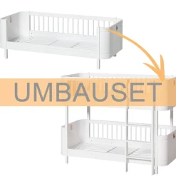 Oliver Furniture Umbauset Wood Mini+ Juniorbett zum halbhohen Etagenbett Weiß Discount