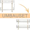 Oliver Furniture Umbauset Wood Original Etagenbett Leiter am Kopfteil zu 2 Bettsofas, Weiß/Eiche Best