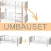 Oliver Furniture Umbauset Wood Mini+ halbhohes Etagenbett zu 2 Juniorbetten Weiß/Eiche Best