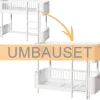 Oliver Furniture Umbauset Wood Mini+ halbhohes Hochbett zum halbhohen Etagenbett Weiß Best