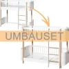 Oliver Furniture Umbauset Wood Mini+ halbhohes Hochbett zum halbhohen Etagenbett Weiß/Eiche Best