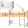 Oliver Furniture Umbauset für Baby- und Kinderbett Wood Mini+ zum halbhohen Hochbett Weiß/Eiche Fashion