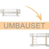 Oliver Furniture Umbauset Wood Original Bettsofa zum halbhohen Hochbett 138 cm weiß/Eiche Hot