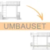 Oliver Furniture Umbauset Wood Original Hochbett zum Etagenbett weiß Best