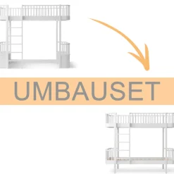Oliver Furniture Umbauset Wood Original Hochbett zum Etagenbett weiß Best