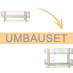 Oliver Furniture Umbauset Wood Original Bettsofa zum halbhohen Etagenbett weiß/Eiche Online
