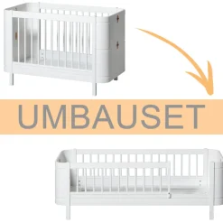 Oliver Furniture Umbauset Wood Mini+ Babybett zum Juniorbett Weiß Clearance