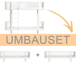 Oliver Furniture Umbauset Wood Original Etagenbett zu 2 Bettsofas Weiß New