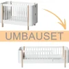 Oliver Furniture Umbauset Wood Mini+ Babybett zum Juniorbett Weiß/Eiche Fashion