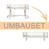 Oliver Furniture Umbauset Wood Original Halbhohes Hochbett zum Bettsofa Weiß/Eiche Clearance