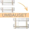 Oliver Furniture Umbauset Wood Original 2 Bettsofas zu halbhohem Etagenbett Weiß/Eiche Outlet