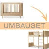 Oliver Furniture Umbauset Wood Mini+ Babybett inkl. Umbauset Juniorbett zum halbhohen Hochbett Eiche Fashion