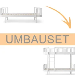 Oliver Furniture Umbauset Wood Original Einzelbett/Juniorbett zum Etagenbett weiß Best