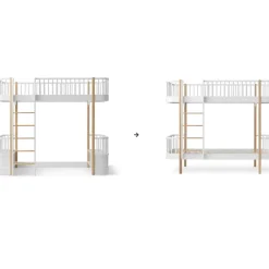 Oliver Furniture Umbauset Wood Original Hochbett zum Etagenbett weiß/Eiche Discount
