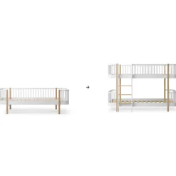Oliver Furniture Umbauset Wood Original Bettsofa zum halbhohen Etagenbett weiß/Eiche Online