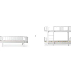 Oliver Furniture Umbauset Wood Original Bettsofa zum halbhohen Etagenbett weiß Sale