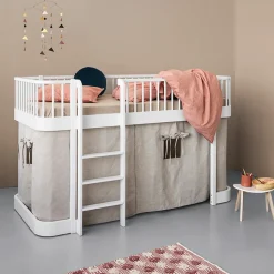 Oliver Furniture Vorhang für halbhohes Hochbett Wood Original Natur 138 cm New