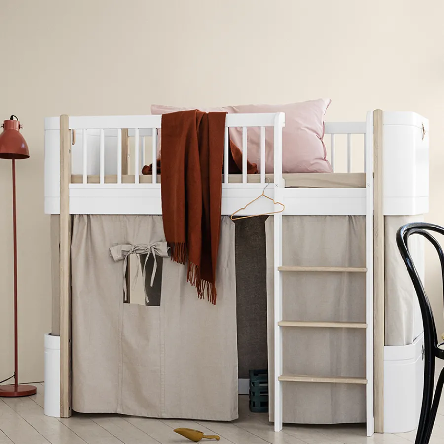Oliver Furniture Vorhang für halbhohes Hochbett Wood Mini+ Grau Sale