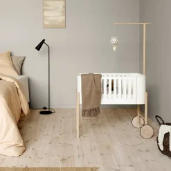 Oliver Furniture Wood Beistellbett inkl. Umbauset zur Bank Weiß/Eiche Online