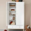 Oliver Furniture Wood Kleiderschrank 2-Türig Weiß/Eiche Best