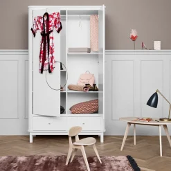 Oliver Furniture Wood Kleiderschrank 2-Türig Weiß Online