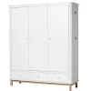 Oliver Furniture Wood Kleiderschrank 3-Türig Weiß/Eiche Hot