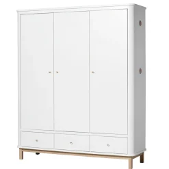 Oliver Furniture Wood Kleiderschrank 3-Türig Weiß/Eiche Hot