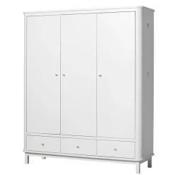 Oliver Furniture Wood Kleiderschrank 3-Türig Weiß Best