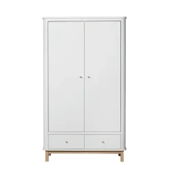 Oliver Furniture Wood Kleiderschrank 2-Türig Weiß/Eiche Best