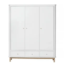 Oliver Furniture Wood Kleiderschrank 3-Türig Weiß/Eiche Hot