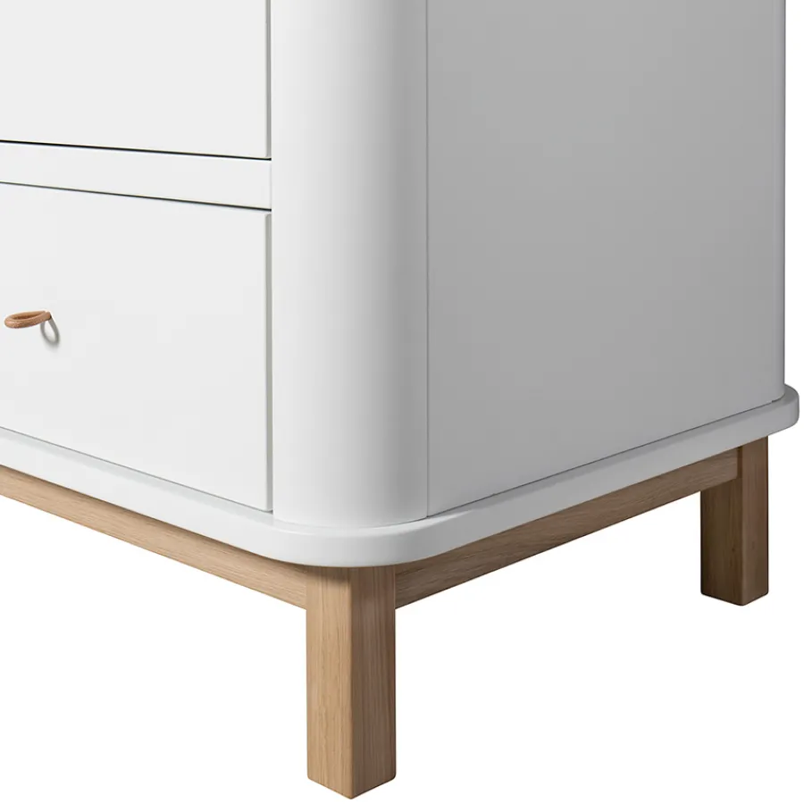 Oliver Furniture Wood Kleiderschrank 2-Türig Weiß/Eiche Best